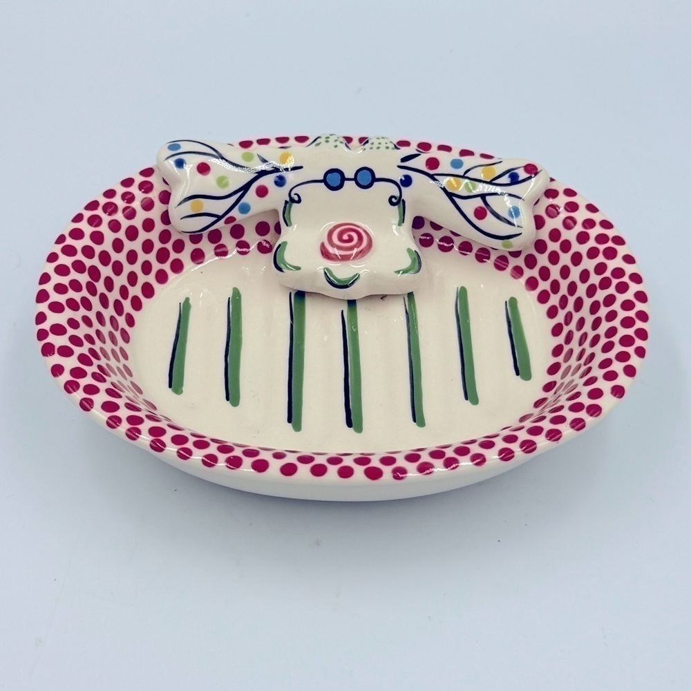 Caffco Simply Christmas Collection Ceramic Reindeer Soap-dish Mandy Bagwell